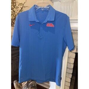 Nike Men’s Ole Miss REBELS Dri Fit On Field Polo Collared Shirt M medium EUC